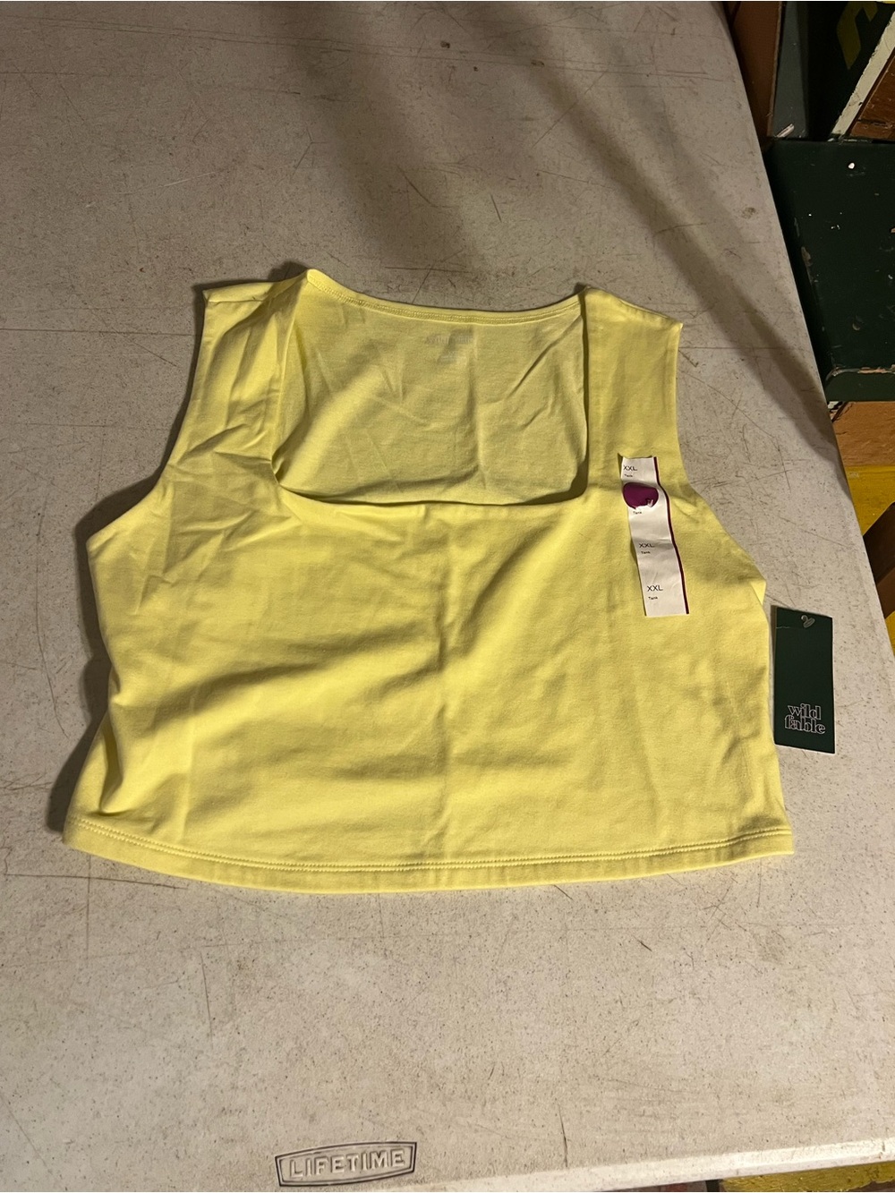 Yellow Cropped Tank Top - Wild Fable XXL
